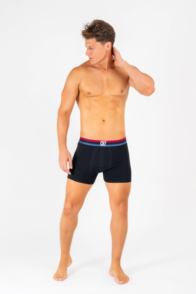 Kit 3 Cueca Boxer CR7 Classic Style Trunk Cotton/EA 3 Peças