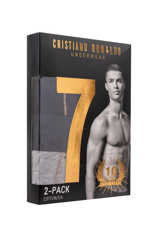 Kit Cueca Boxer CR7 Underwear Cotton/EA com 2 Peças