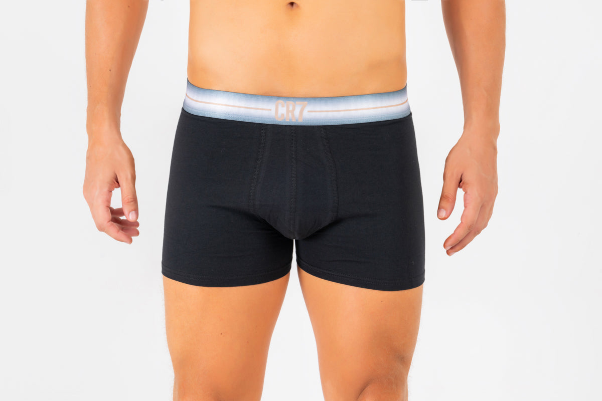 Kit Cueca Boxer CR7 Underwear Trunk Cotton/EA com 3 Peças