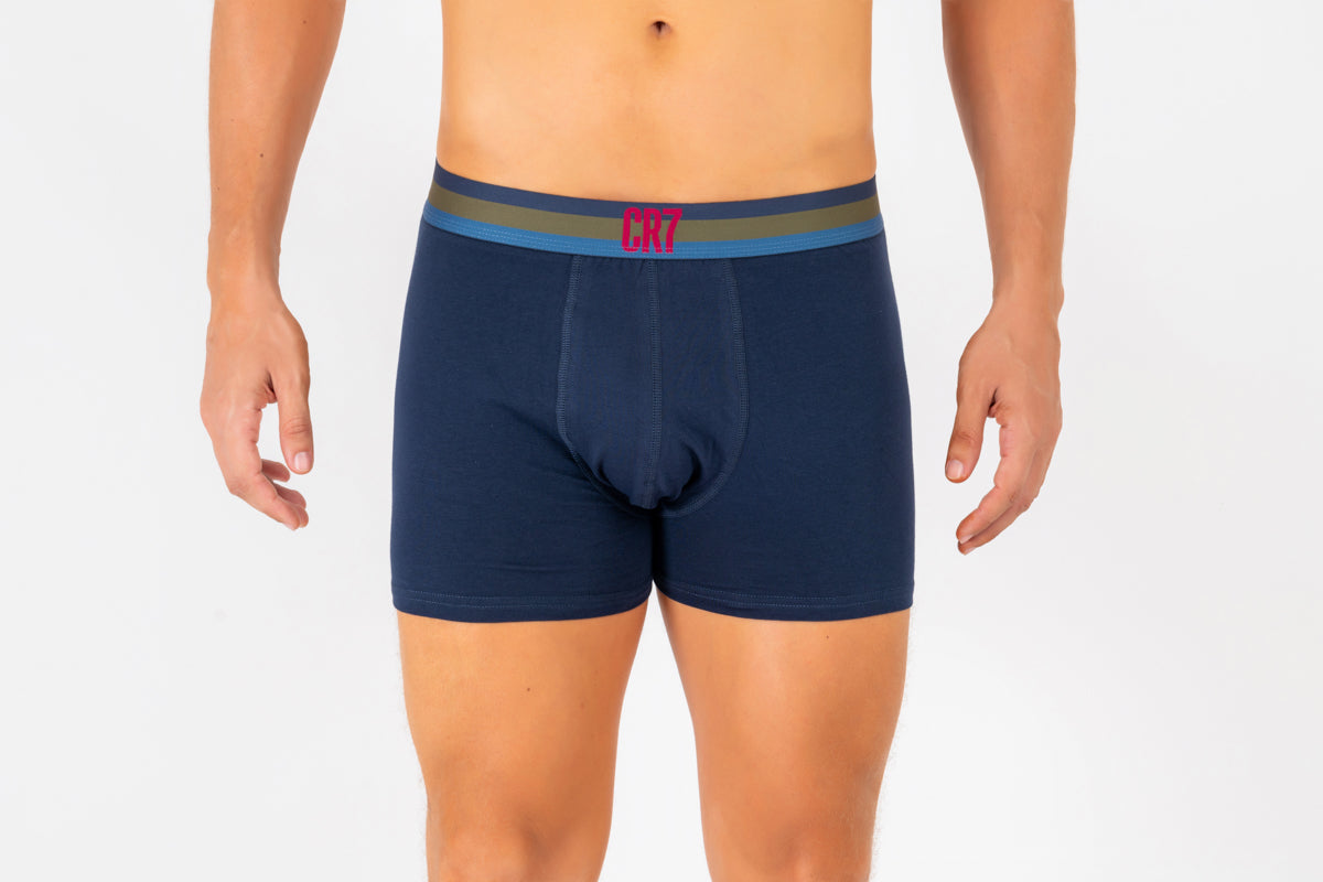 Kit Cueca Boxer CR7 Classic Style Trunk Cotton/EA 3 Peças