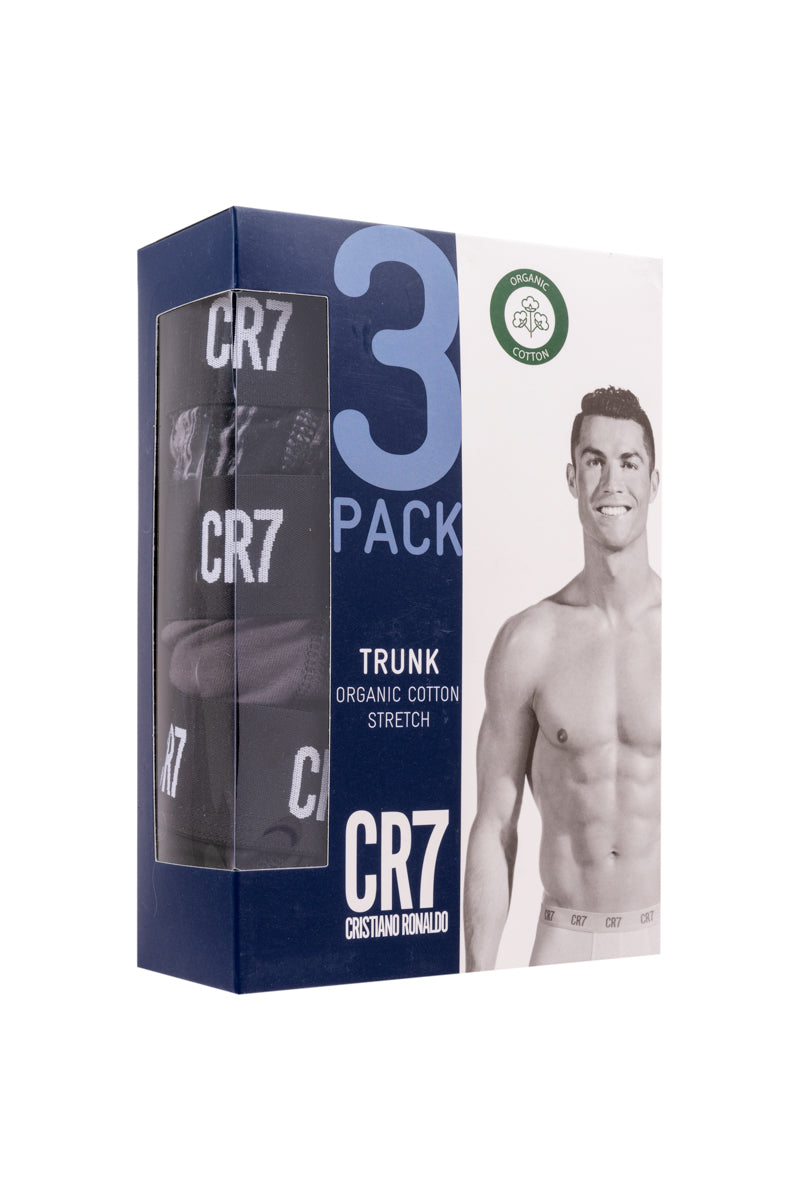 Kit Cueca Boxer CR7 Organic Cotton Stretch com 3 Peças