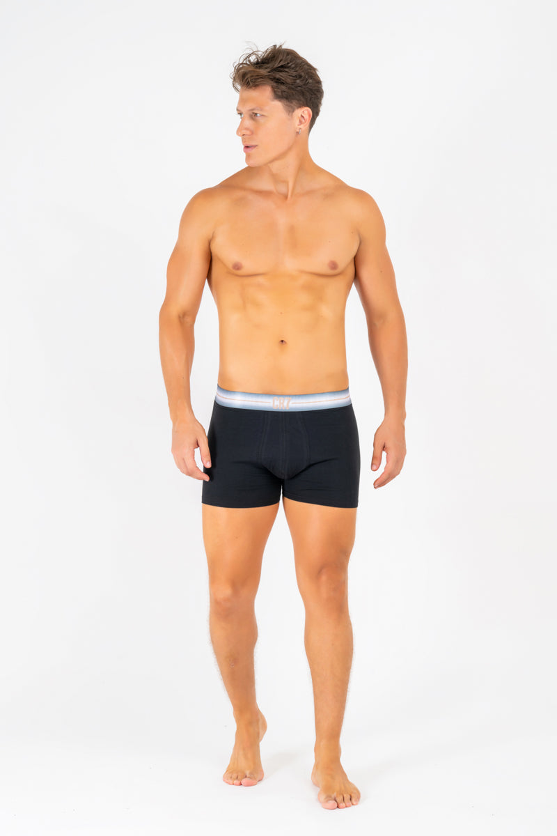 Kit Cueca Boxer CR7 Underwear Trunk Cotton/EA com 3 Peças