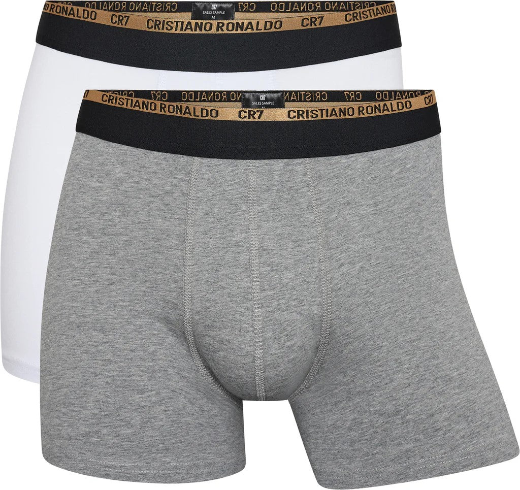 Kit Cueca Boxer CR7 Underwear Cotton/EA com 2 Peças