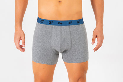 Kit Cueca Boxer CR7 Classic Style Trunk Cotton/EA 3 Peçass