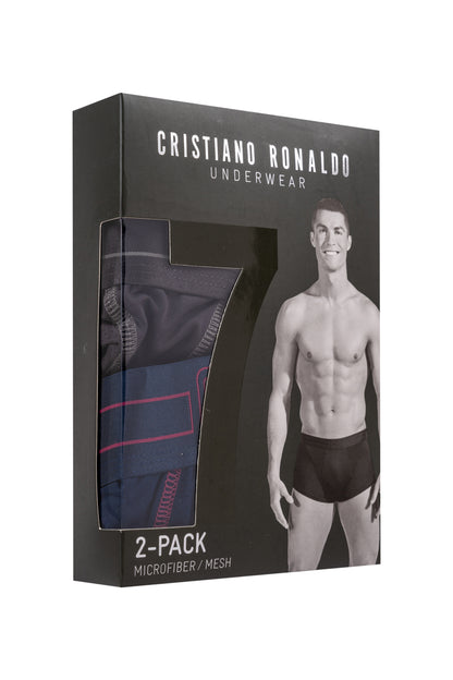 Kit Cueca Boxer CR7 Underwear Microfiber Mesh com 2 Peças