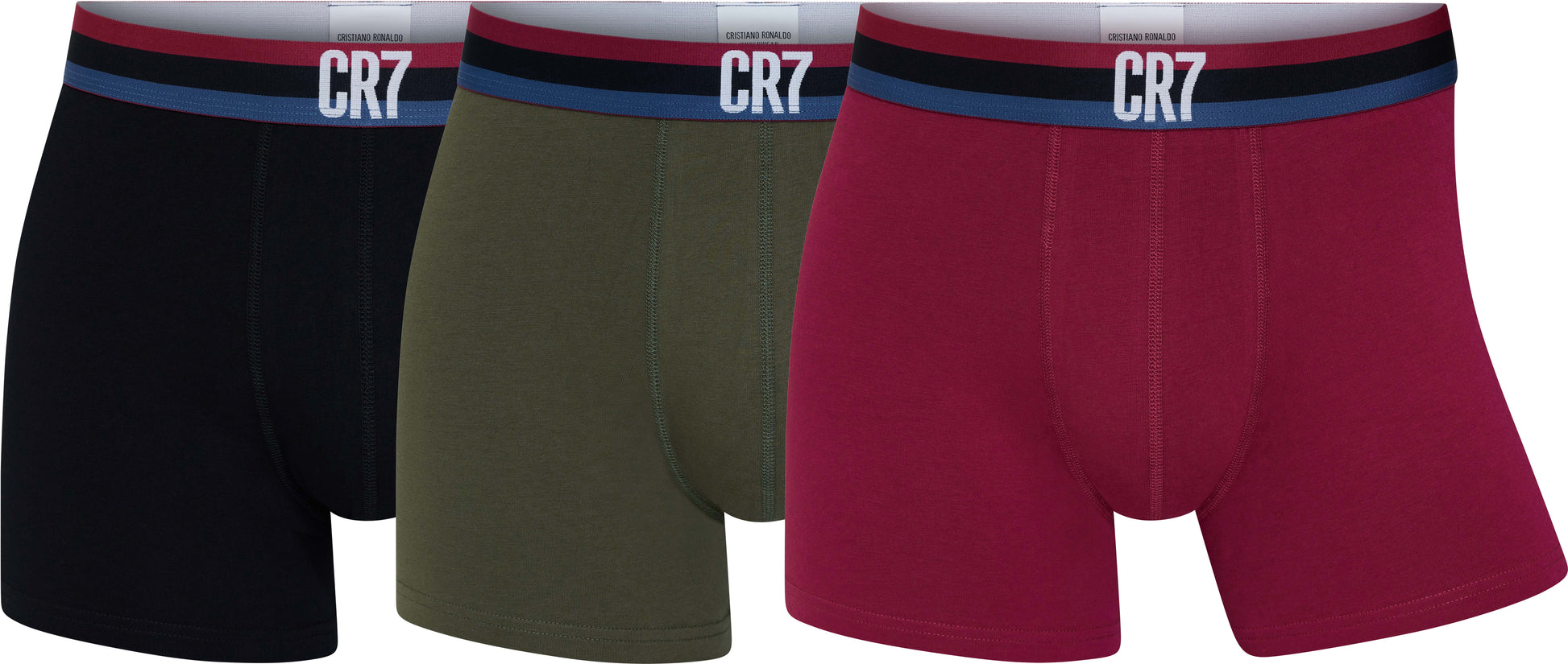 Kit 3 Cueca Boxer CR7 Classic Style Trunk Cotton/EA 3 Peças