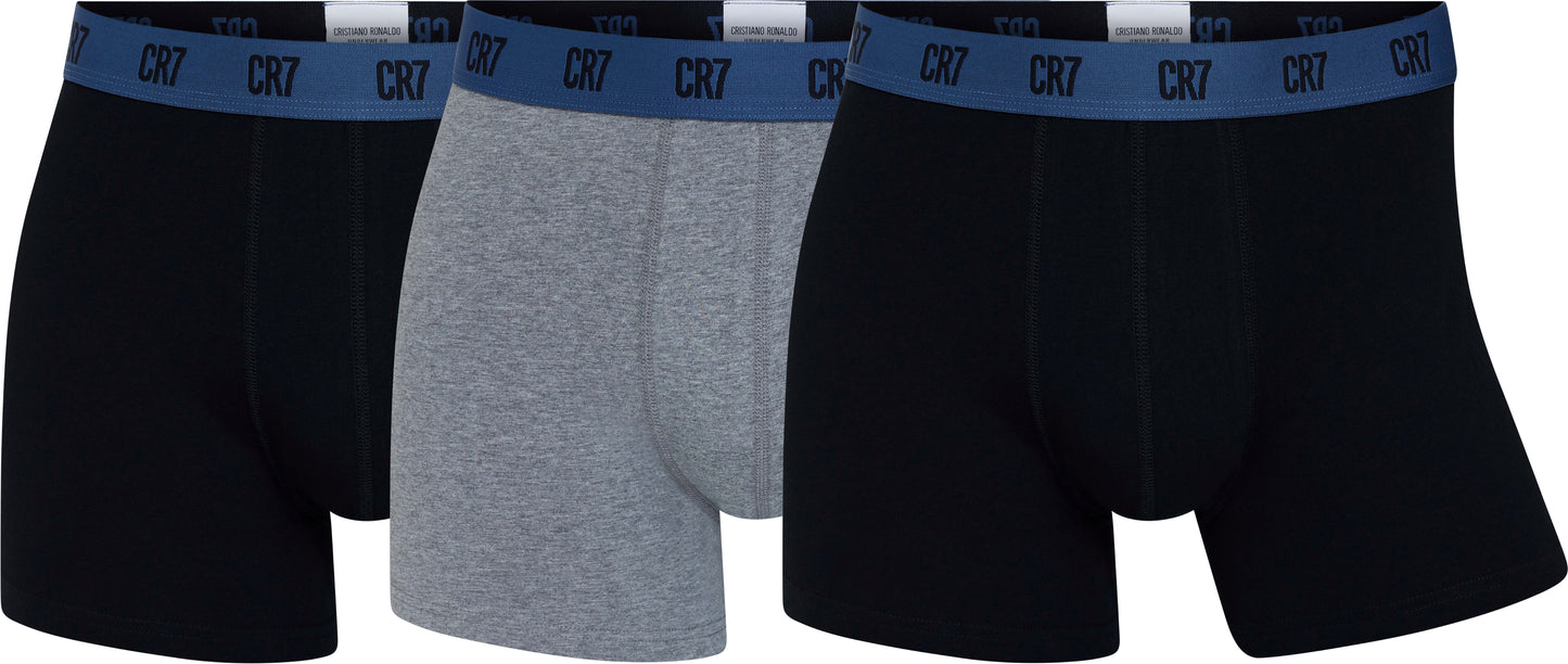 Kit Cueca Boxer CR7 Classic Style Trunk Cotton/EA 3 Peçass