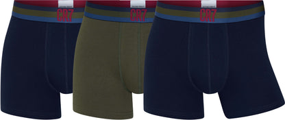 Kit Cueca Boxer CR7 Classic Style Trunk Cotton/EA 3 Peças