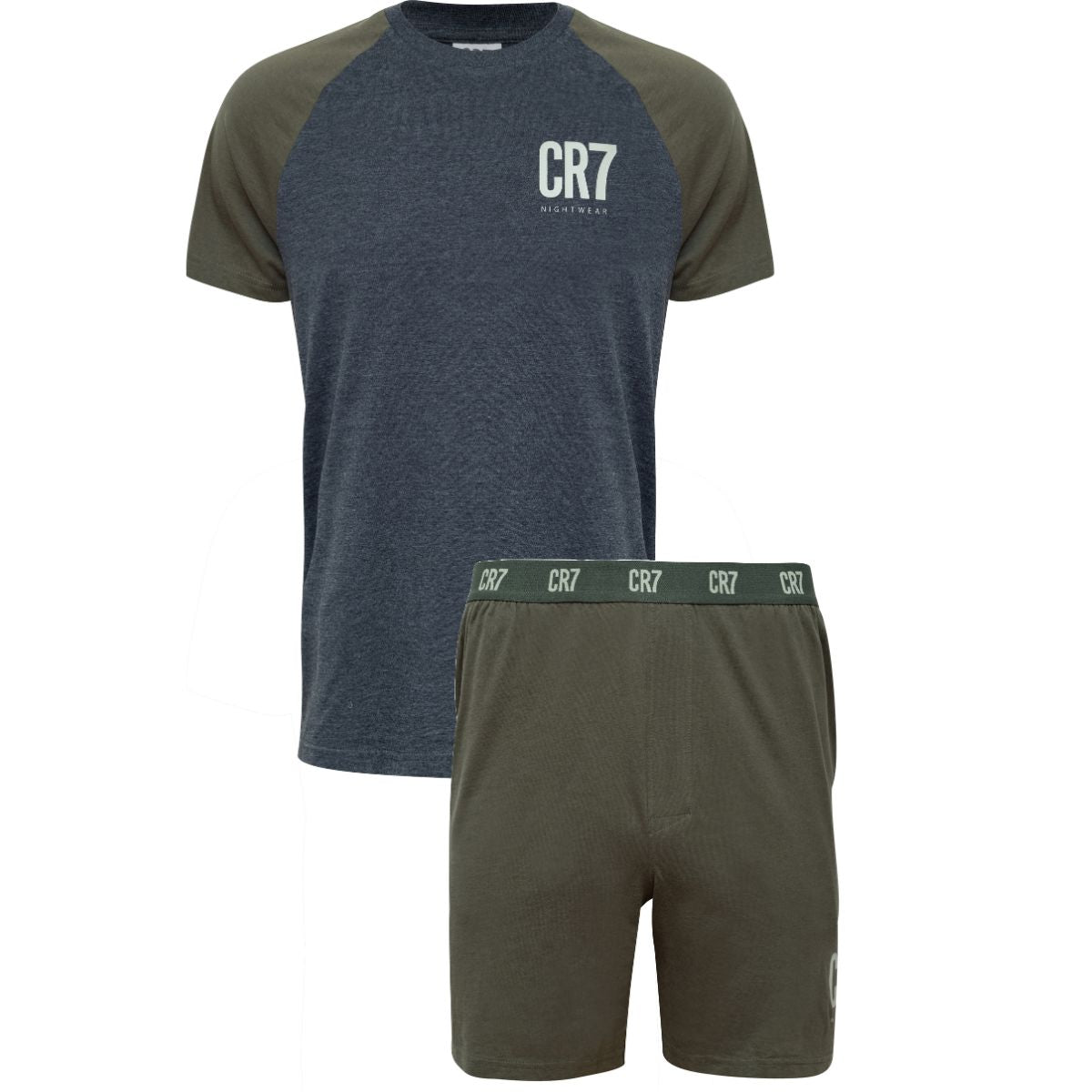 Pijama Curto CR7 com Camiseta e Bermuda