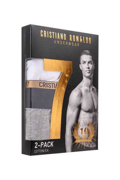 Kit Cueca Boxer CR7 Underwear Cotton/EA com 2 Peças