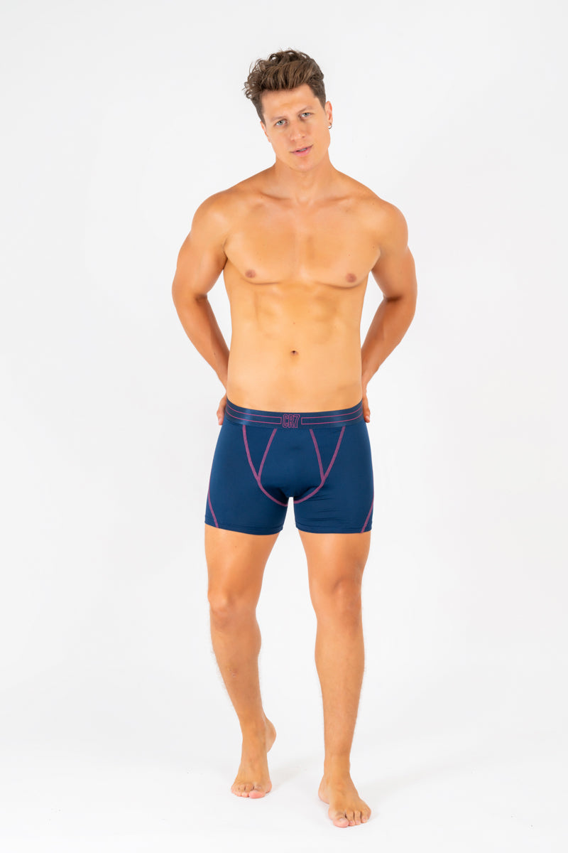 Kit Cueca Boxer CR7 Underwear Microfiber Mesh com 2 Peças